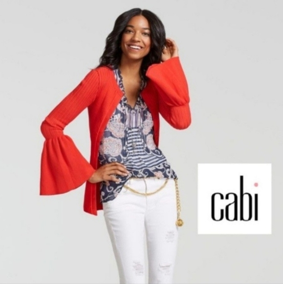 CAbi Sweaters - Cabi Trumpet Bell Sleeve Knit Sweater Size Medium